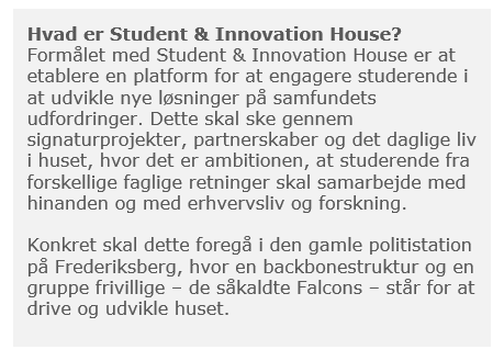 faktaboks Student and Innovation house